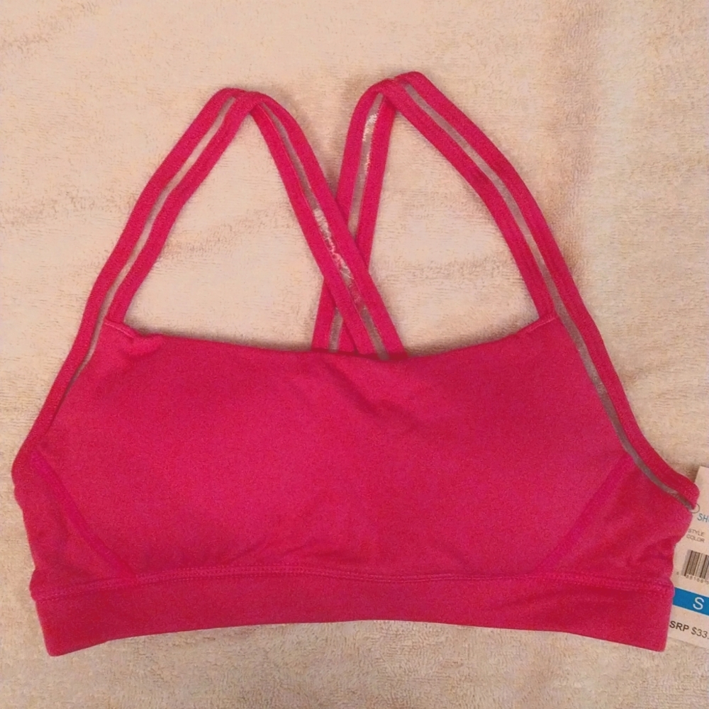 Pink sports bra